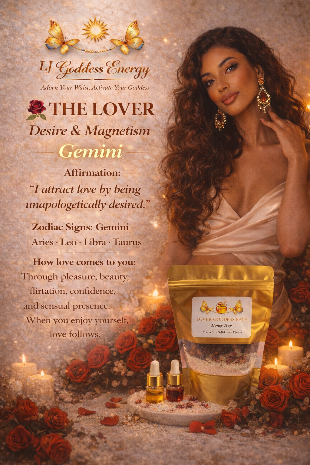 LOVER GODDESS BATH — Honey Trap

Attraction • Self-Love • Feminine Magnetism Ritual