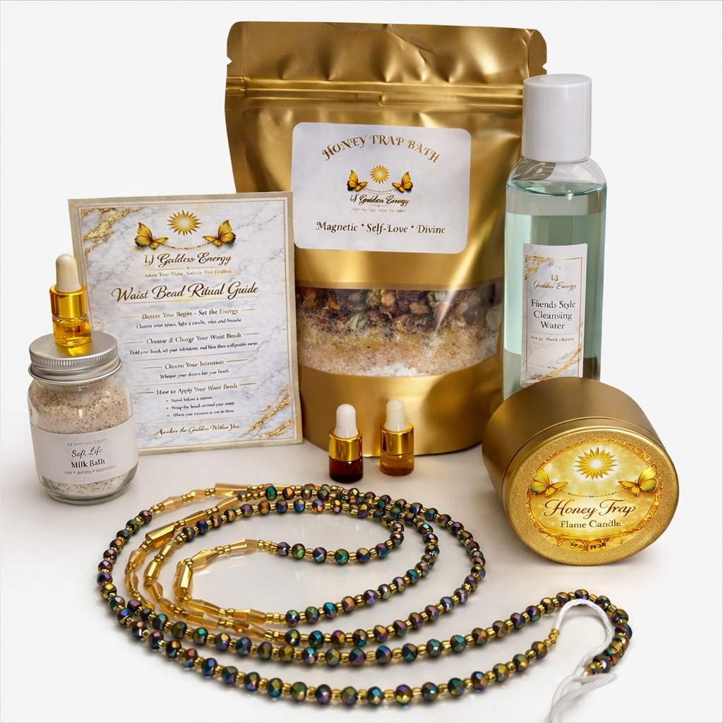 Gold Edition Ritual Bundle — Waist Beads & Honey Trap Bath Experience
